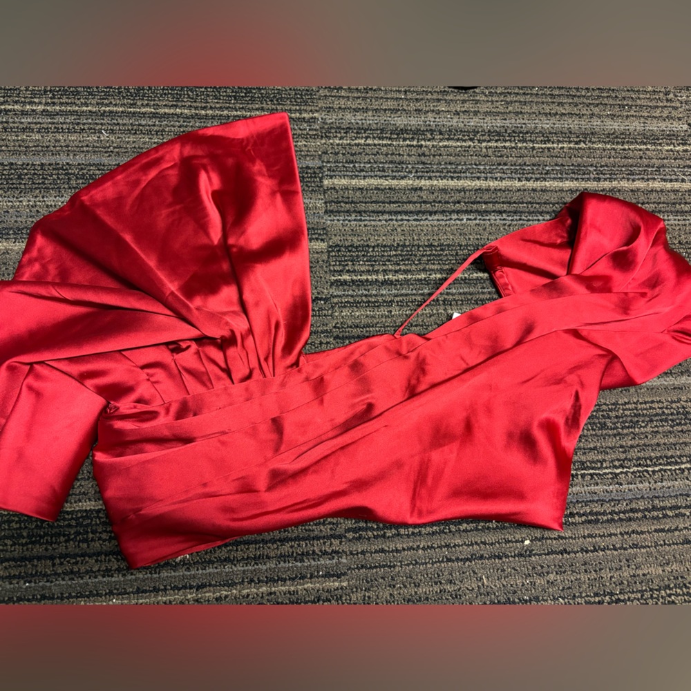 Elegant Red Crop Top